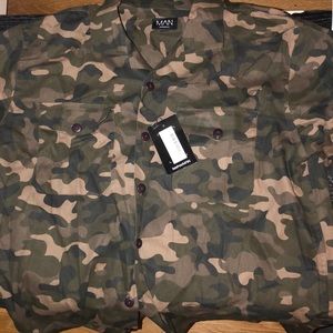 Boohooman Camo Shirt